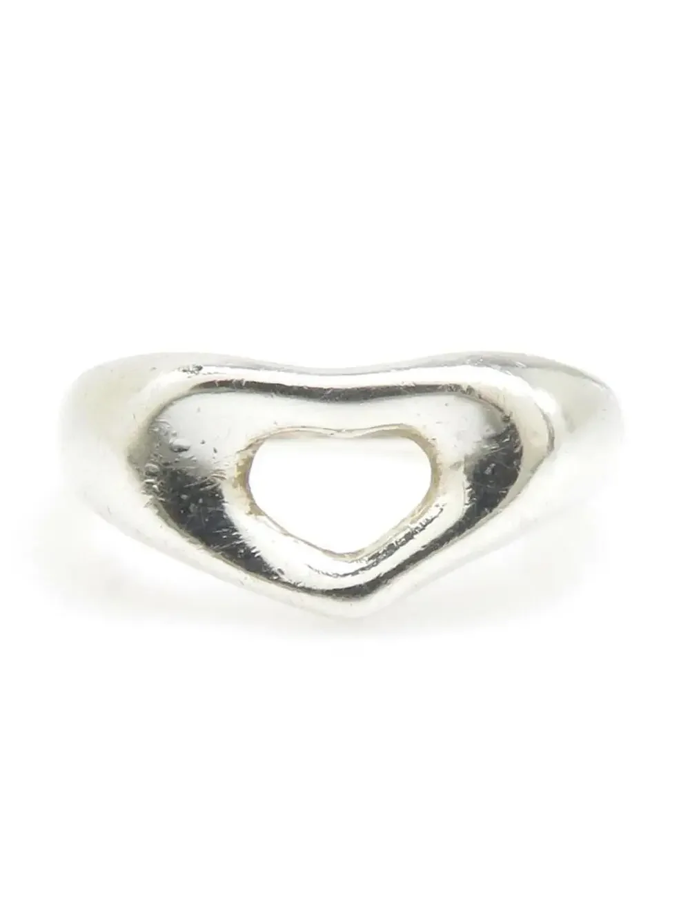 Auth Tiffany&Co. Open Heart Ring Silver #293895T98B
